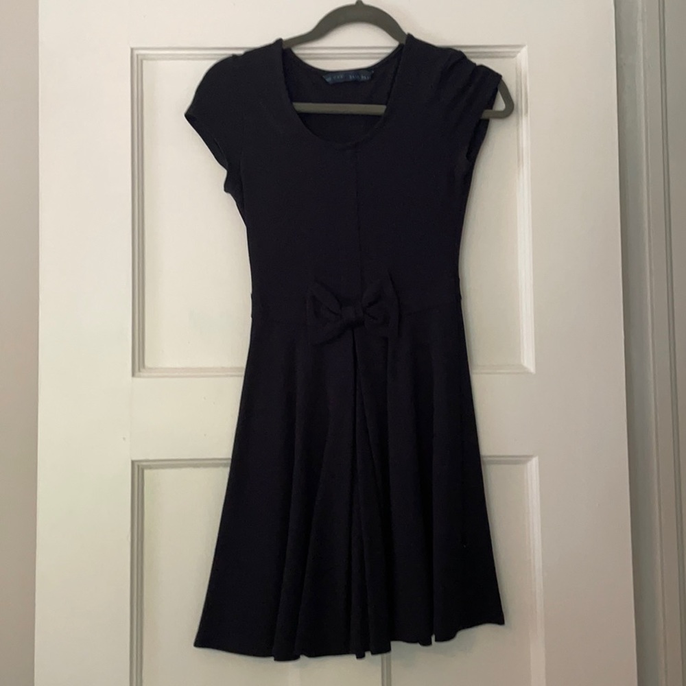 Zara Basic Navy Bow Dress